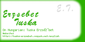 erzsebet tuska business card